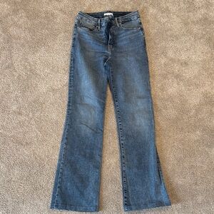 Good American Medium Blue Wide Leg Jeans